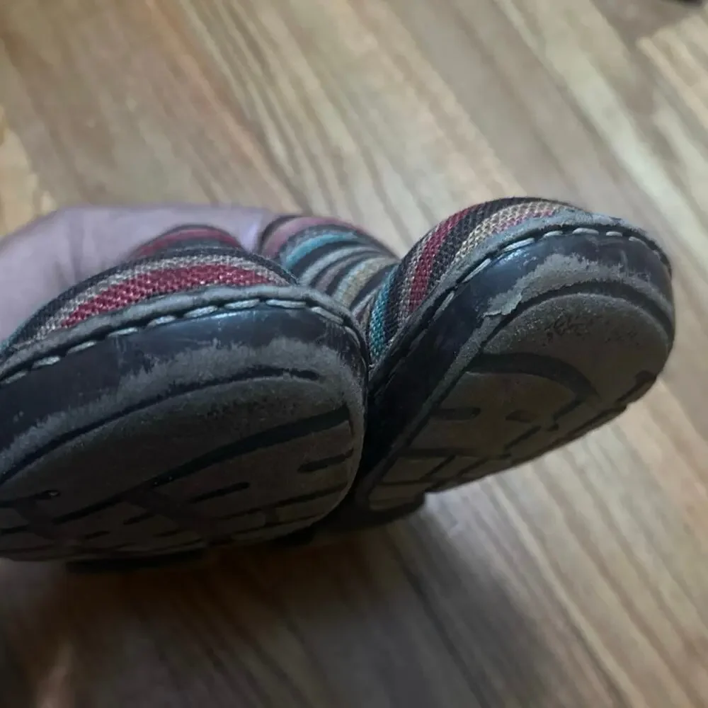 b.o.c. Nadiyya Multicolor Boho Striped Canvas Clogs Size 8M